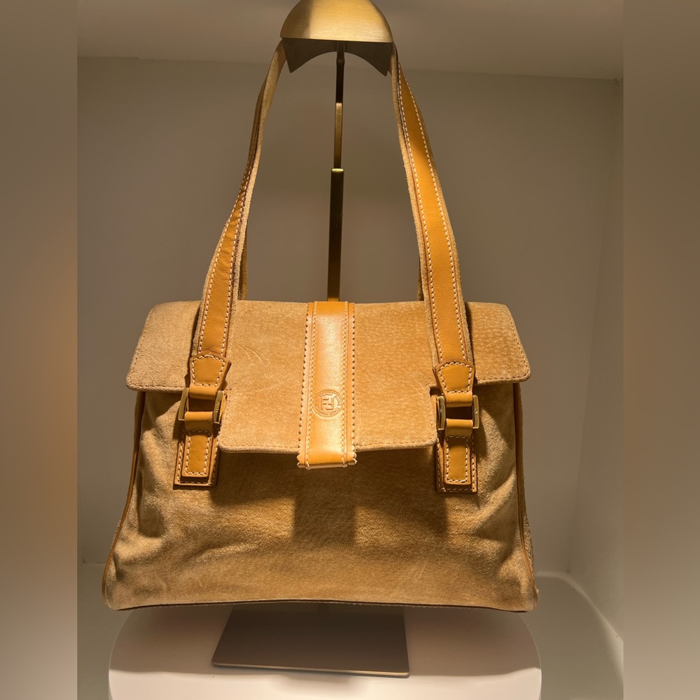 Authentic Vintage FENDI Suede shoulder bag